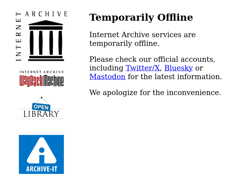 Internet Archive - Temporarily Offline 2026-03-25